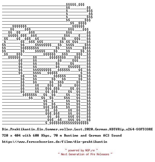 NFO for the release Die.Praktikantin.Ein.Sommer.voller.Lust.2020.German.HDTVRip.x264-SOFTCORE by SOFTCORE