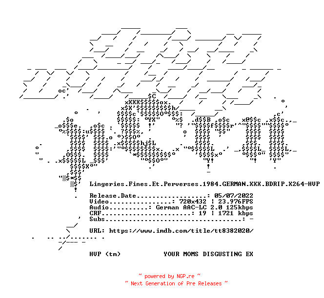 NFO for the release Lingeries.Fines.Et.Perverses.1984.GERMAN.XXX.BDRIP.X264-HVP by HVP