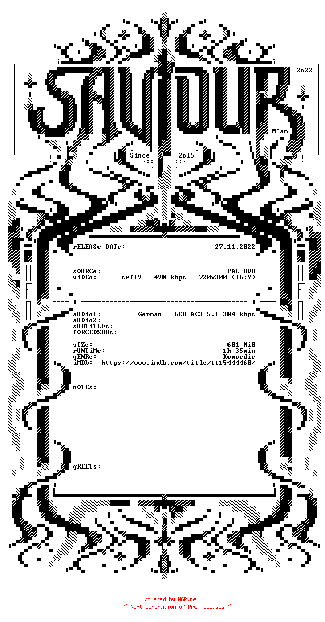 NFO for the release Alles.in.bester.Ordnung.German.2021.AC3.DVDRiP.x264-SAViOUR by SAViOUR