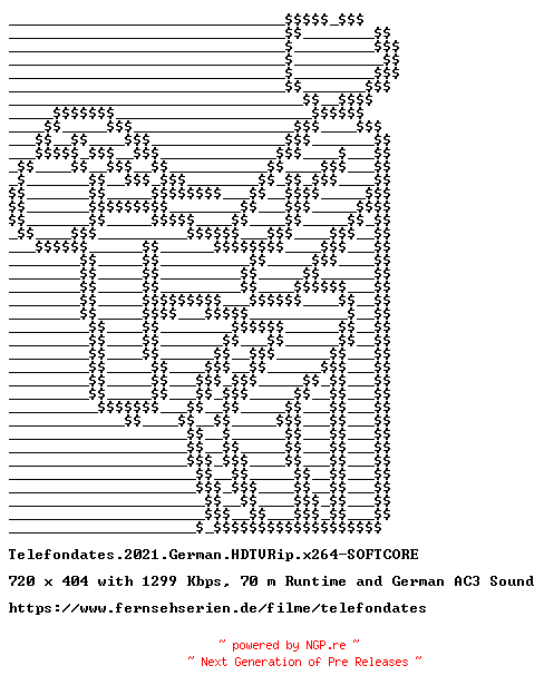 NFO for the release Telefondates.2021.German.HDTVRip.x264-SOFTCORE by SOFTCORE
