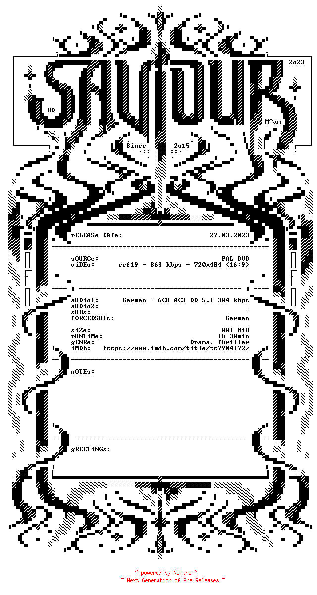 NFO for the release Der.menschliche.Faktor.German.2021.AC3.DVDRiP.x264-SAViOUR by SAViOUR