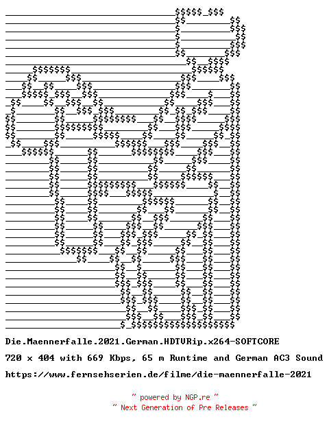 NFO for the release Die.Maennerfalle.2021.German.HDTVRip.x264-SOFTCORE by SOFTCORE