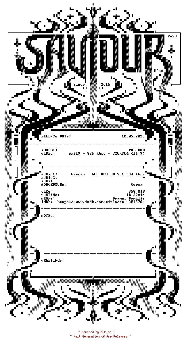 NFO for the release Blueback.Eine.tiefe.Freundschaft.German.2022.AC3.DVDRiP.x264-SAViOUR by SAViOUR