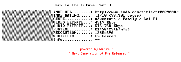 NFO for the release Back.To.The.Future.Part.III.1990.FRENCH.720p.BluRay.x264-THENiGHTMAREiNHD by THENiGHTMAREiNHD