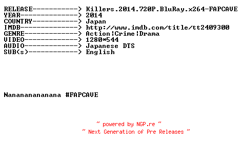 NFO for the release Killers.2014.720P.BluRay.x264-FAPCAVE by FAPCAVE