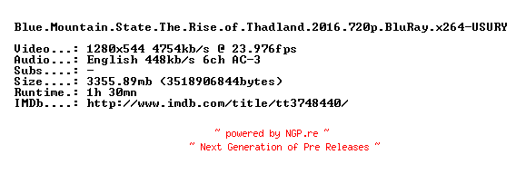 NFO for the release Blue.Mountain.State.The.Rise.of.Thadland.2016.720p.BluRay.x264-USURY by USURY