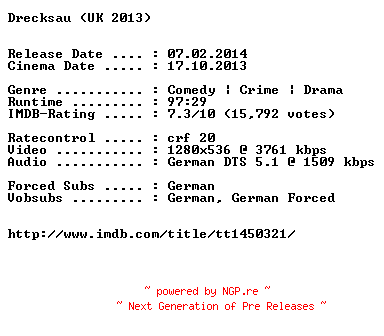 NFO for the release Drecksau.German.720p.BluRay.x264-EXQUiSiTE by EXQUiSiTE