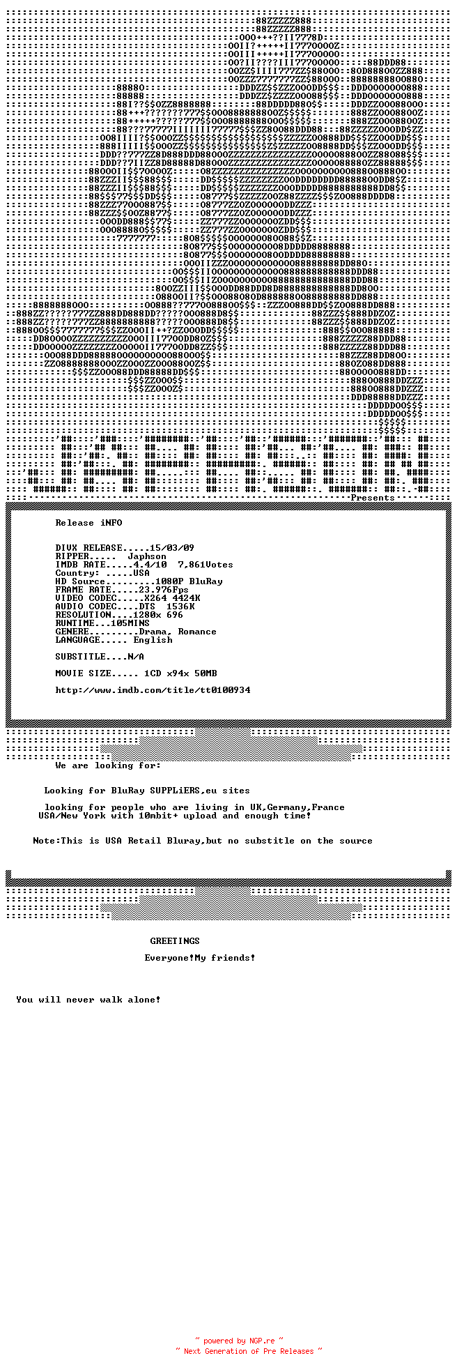 NFO for the release Wild.Orchid.1989.720p.BluRay.x264-Japhson by Japhson