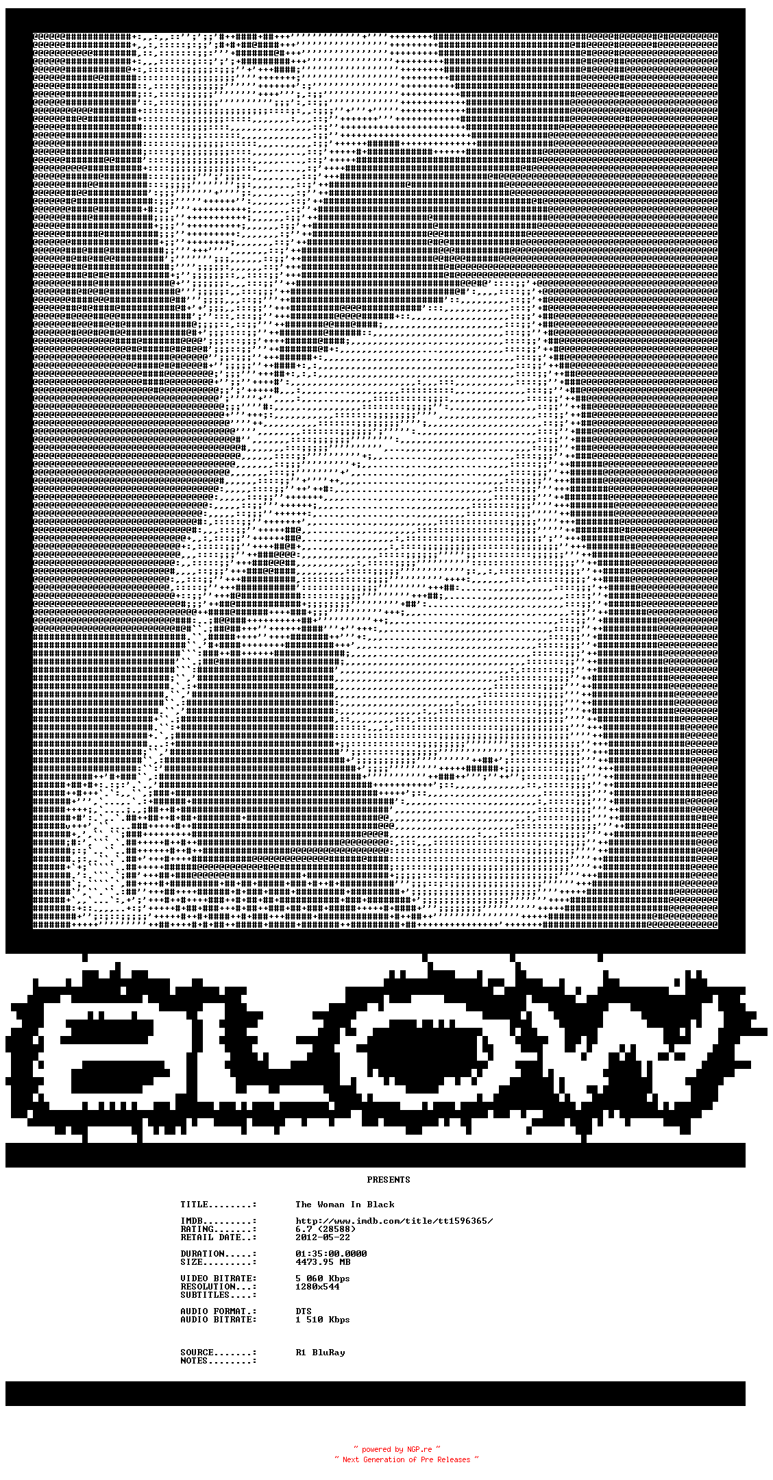 NFO for the release The.Woman.In.Black.2012.720p.BluRay.X264-BLOW by BLOW