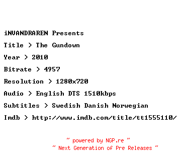 NFO for the release The.Gundown.2010.720p.BluRay.x264-iNVANDRAREN by iNVANDRAREN