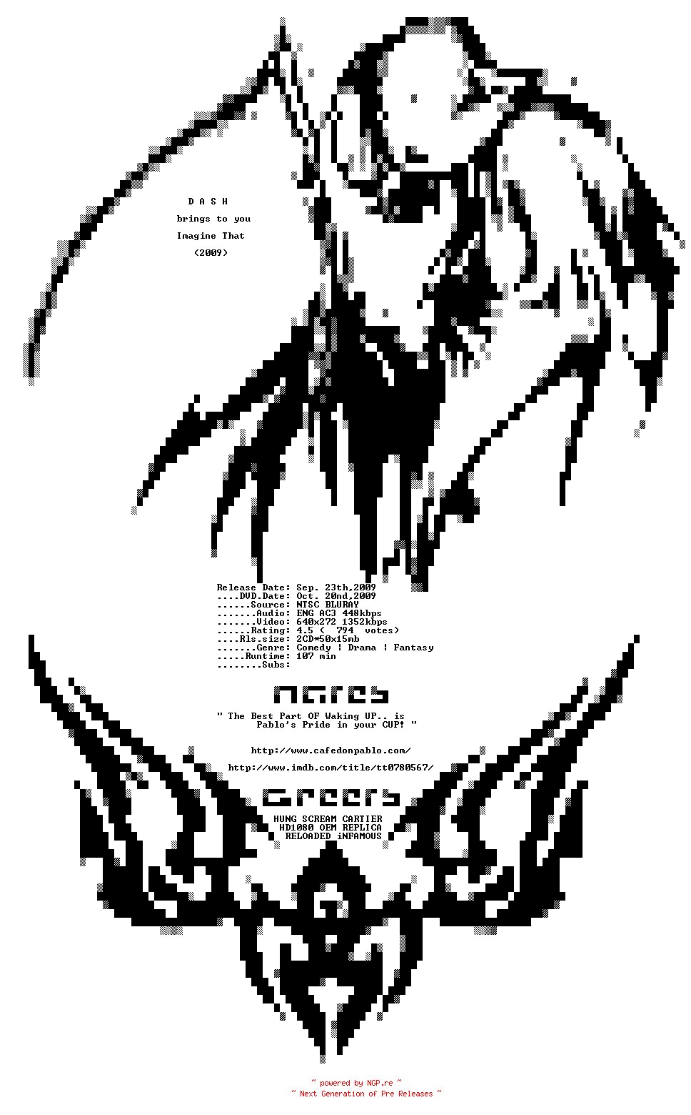 NFO for the release Imagine.That.BDRip.XviD-DASH by DASH