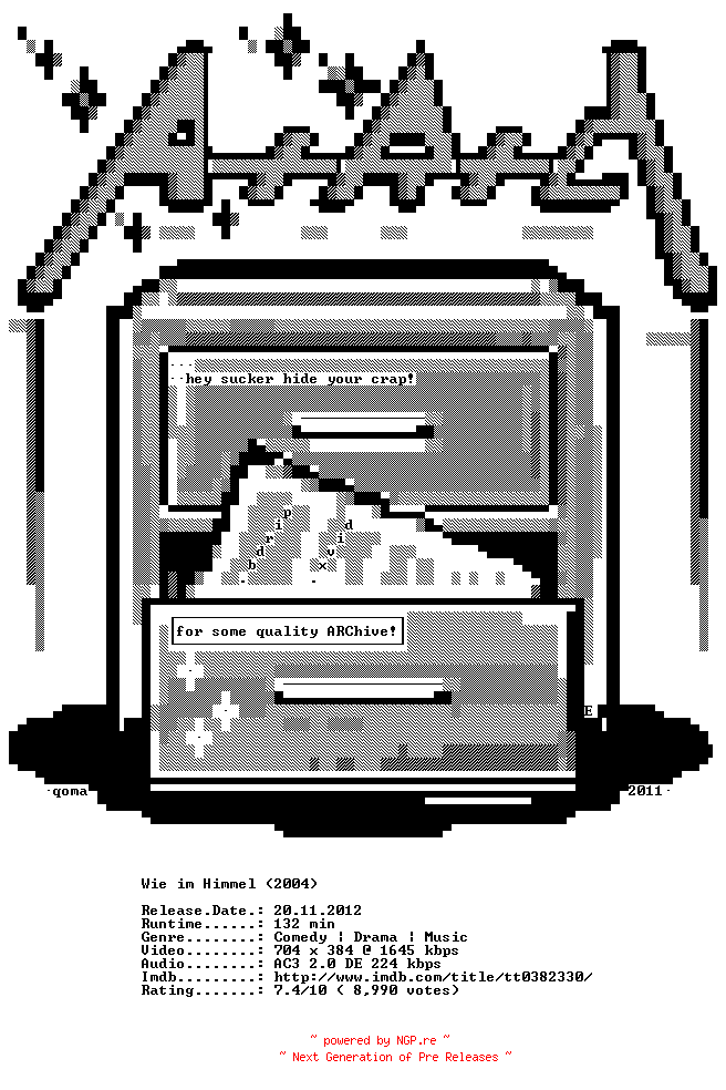NFO for the release Wie.im.Himmel.German.2004.AC3.BDRip.XviD.INTERNAL-ARC by ARC