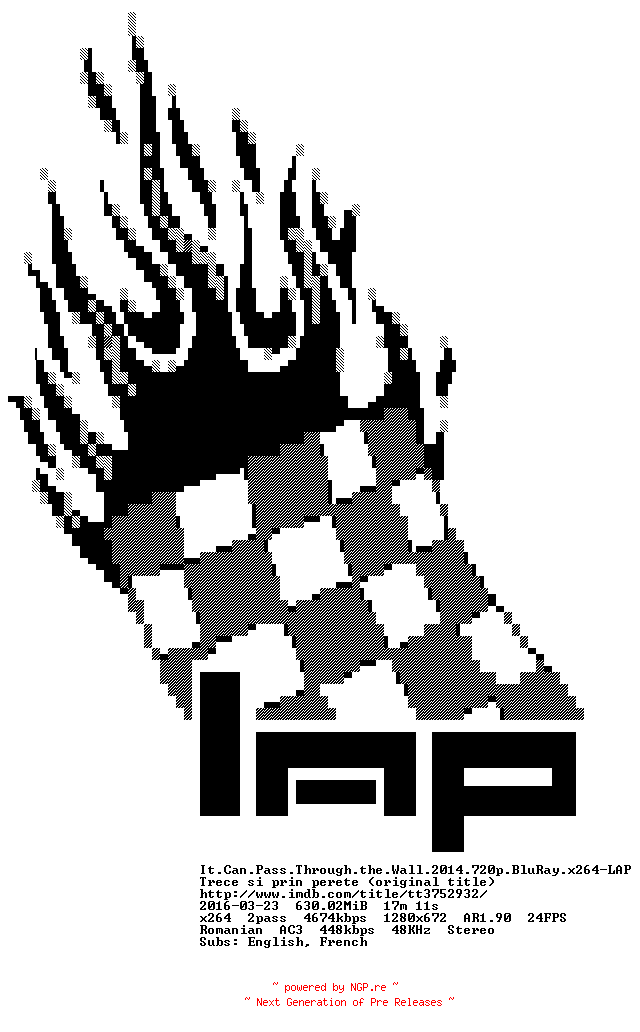 NFO for the release It.Can.Pass.Through.the.Wall.2014.720p.BluRay.x264-LAP by LAP