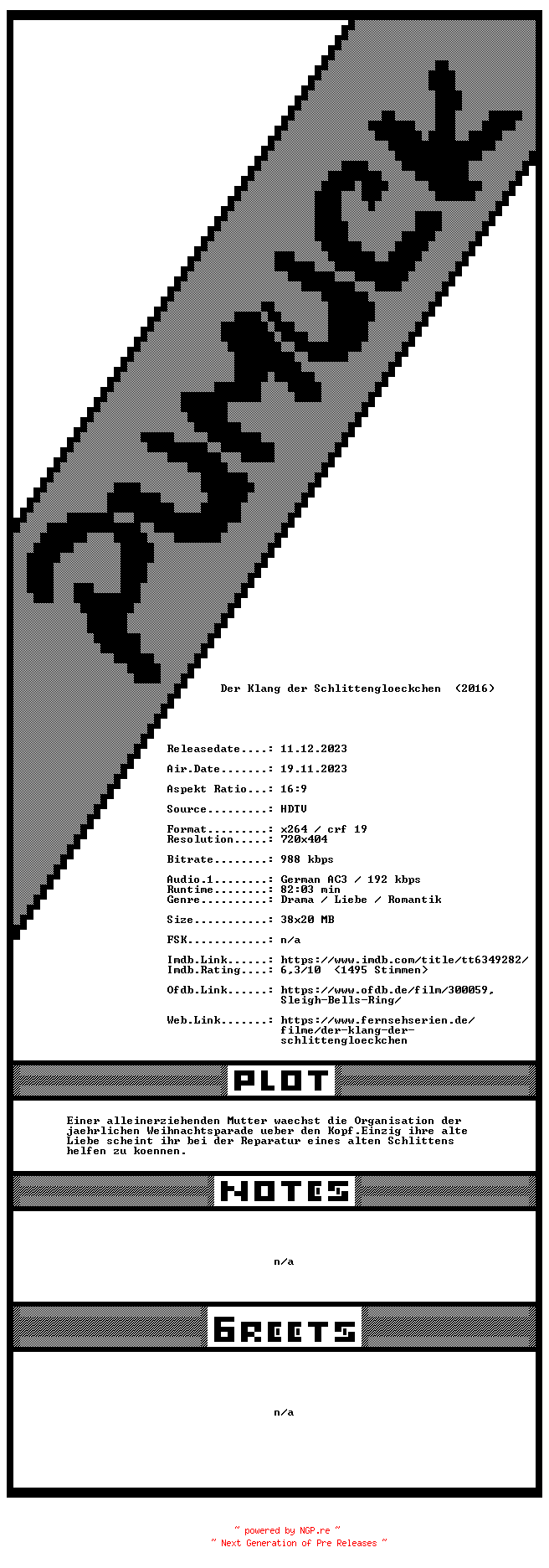 NFO for the release Der.Klang.der.Schlittengloeckchen.GERMAN.2016.WS.HDTVRip.x264-Pumuck by Pumuck