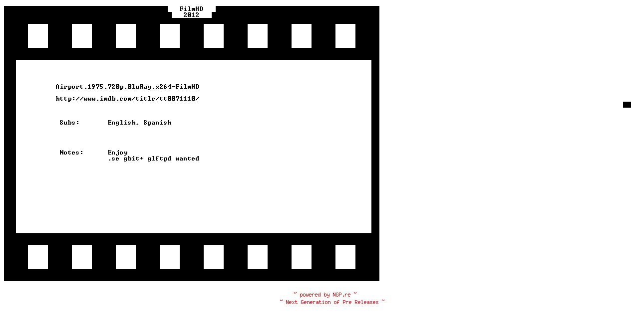 NFO for the release Airport.1975.720p.BluRay.x264-FilmHD by FilmHD