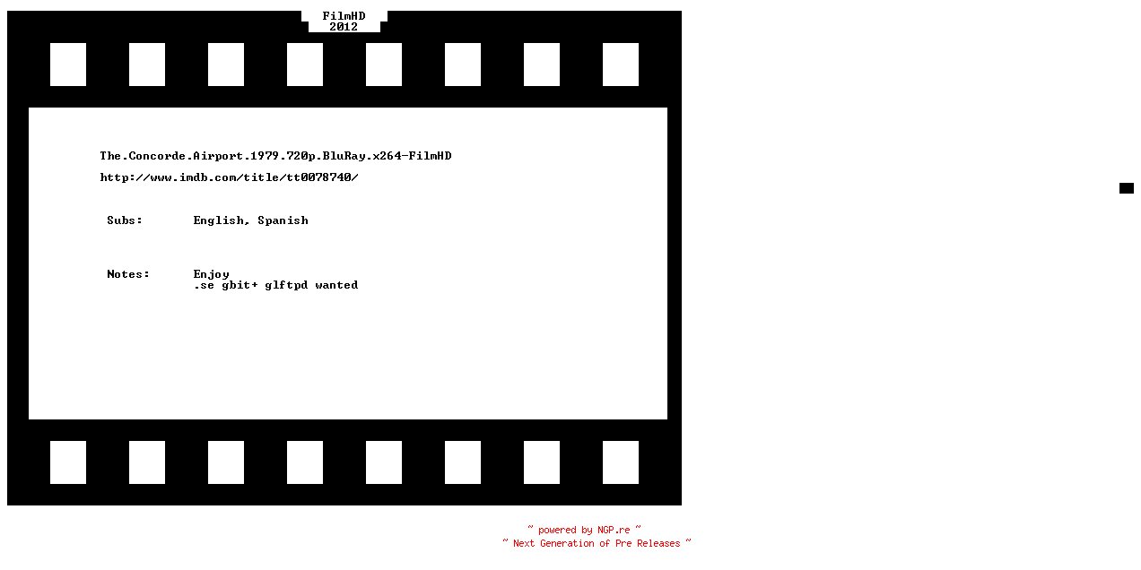 NFO for the release The.Concorde.Airport.1979.720p.BluRay.x264-FilmHD by FilmHD