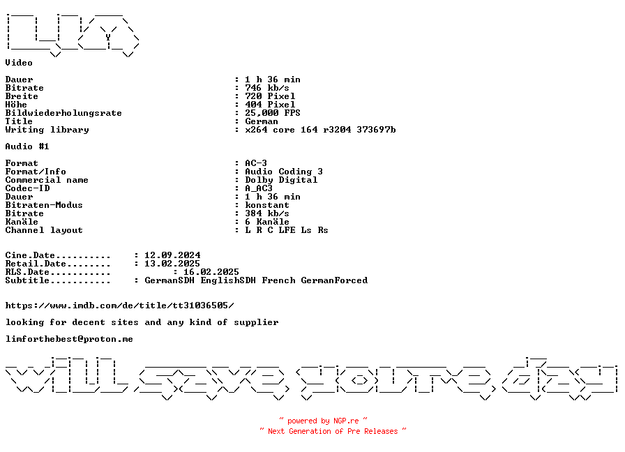 NFO for the release Sad.Jokes.German.2024.AC3.DVDRip.x264-LIM by LIM