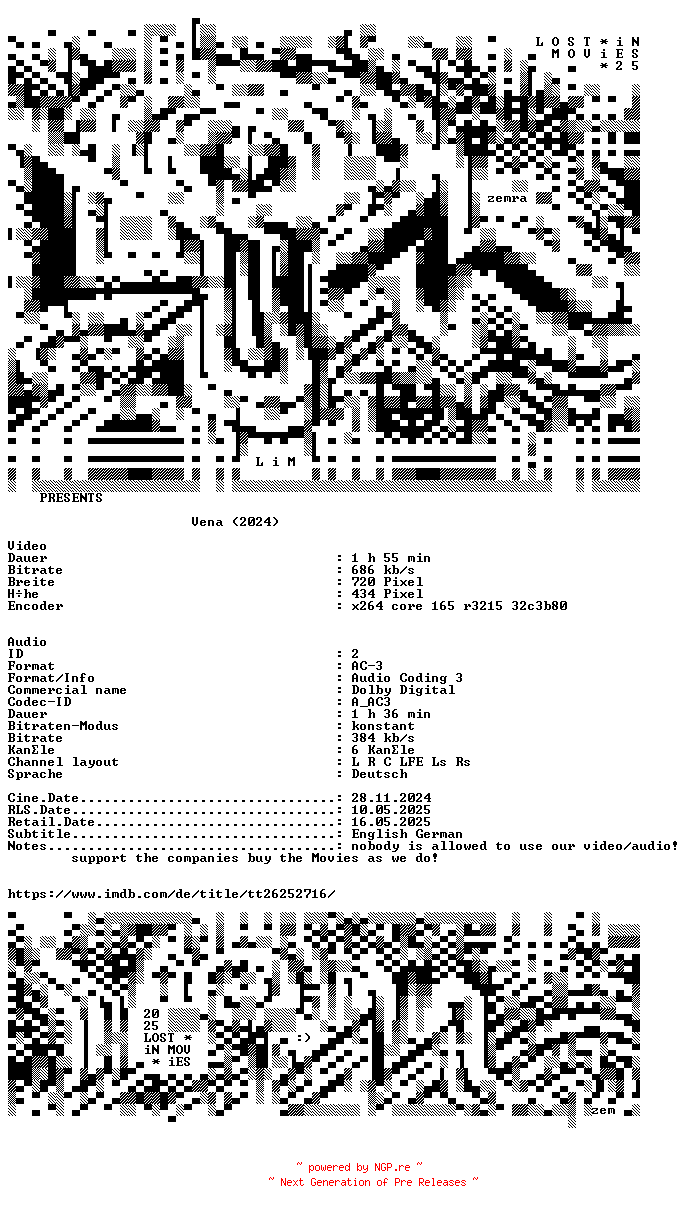 NFO for the release Vena.German.2024.AC3.DVDRip.x264-LIM by LIM