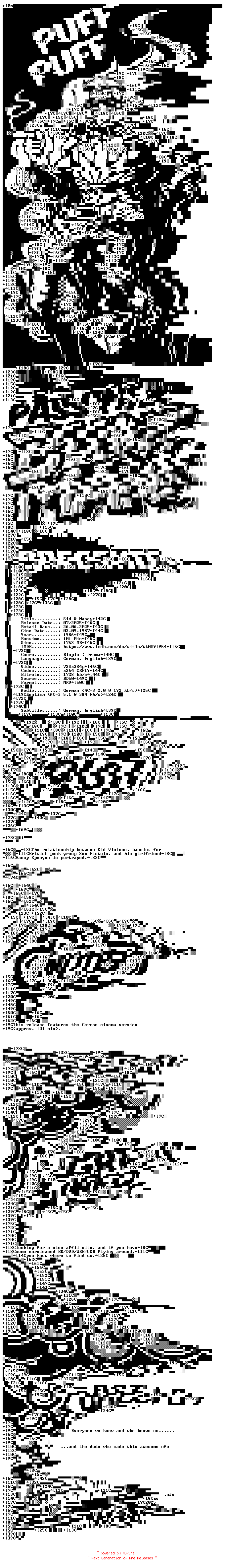 NFO for the release Sid.und.Nancy.1986.ALTERNATiVE.VERSiON.GERMAN.DL.BDRiP.x264-PtBM by PtBM