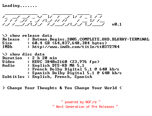NFO for the release Batman.Begins.2005.COMPLETE.UHD.BLURAY-TERMiNAL by TERMiNAL