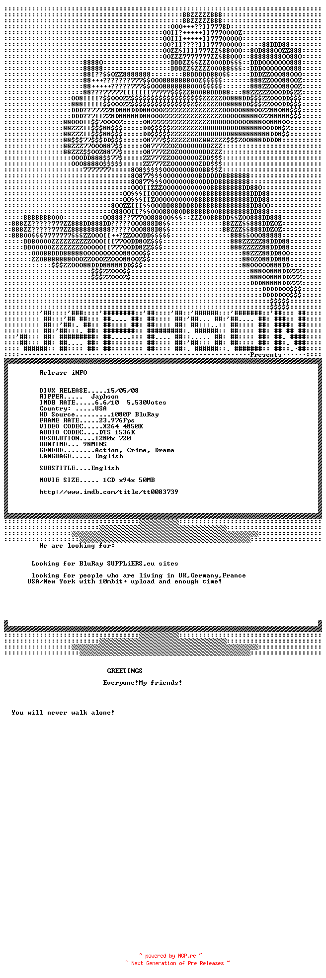 NFO for the release Class.of.1984.1982.720p.BluRay.X264-Japhson by Japhson