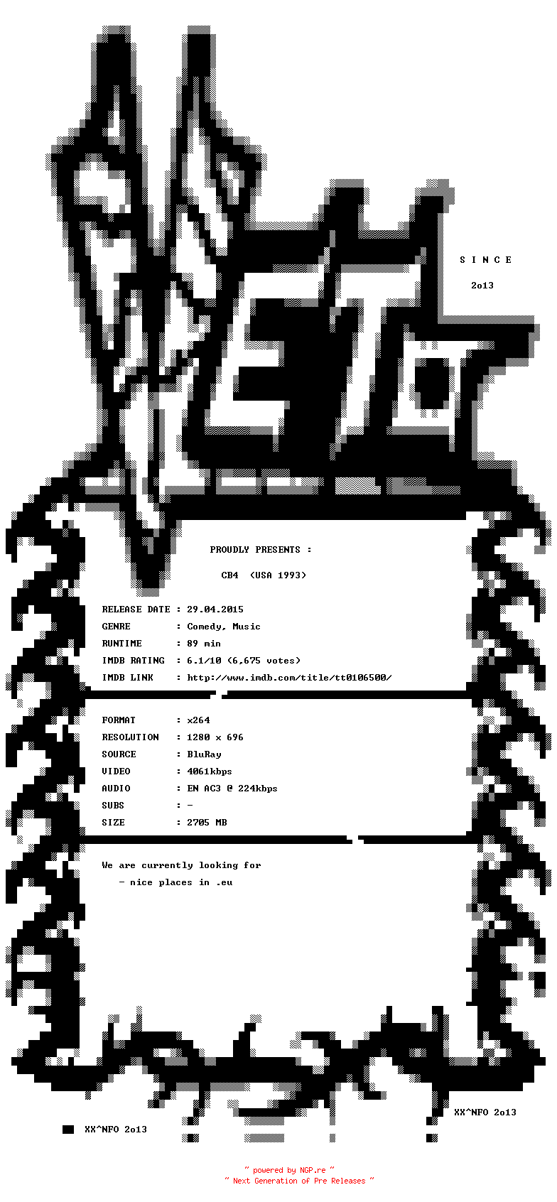 NFO for the release CB4.1993.720p.BluRay.x264-VETO by VETO