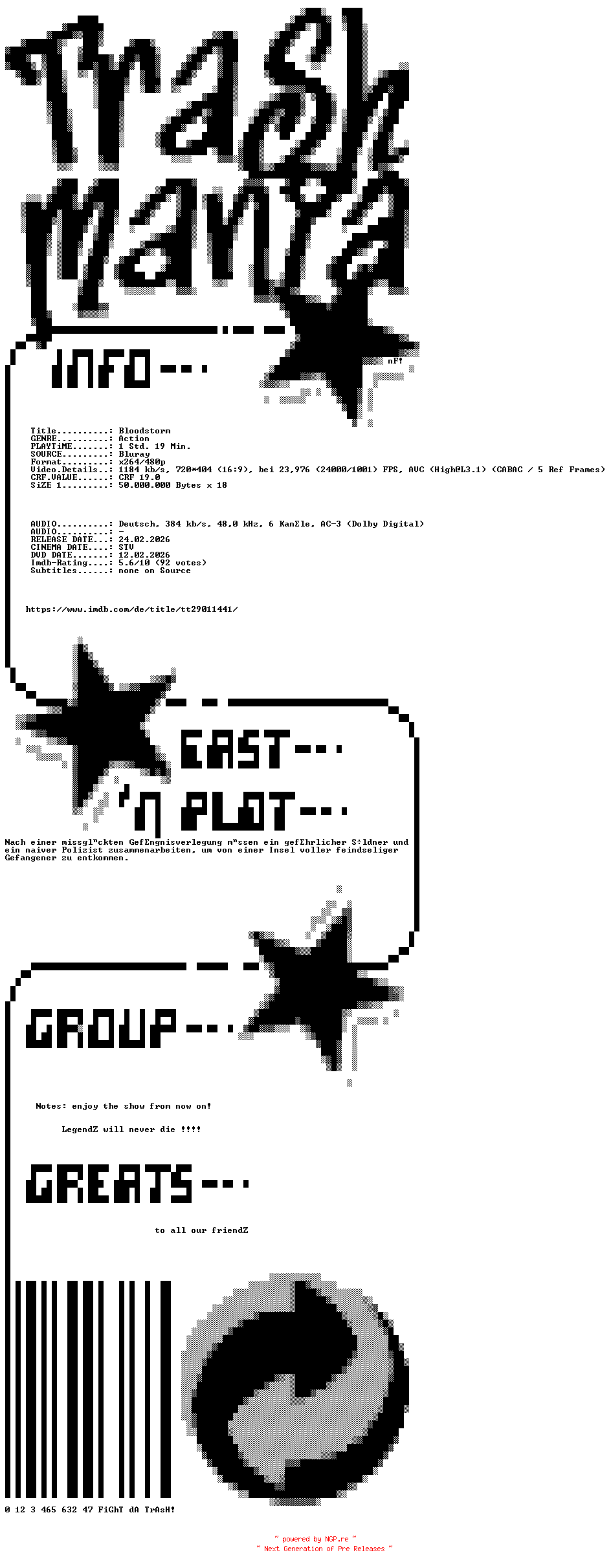 NFO for the release Bloodstorm.German.2025.AC3.BDRip.x264-TM by TM