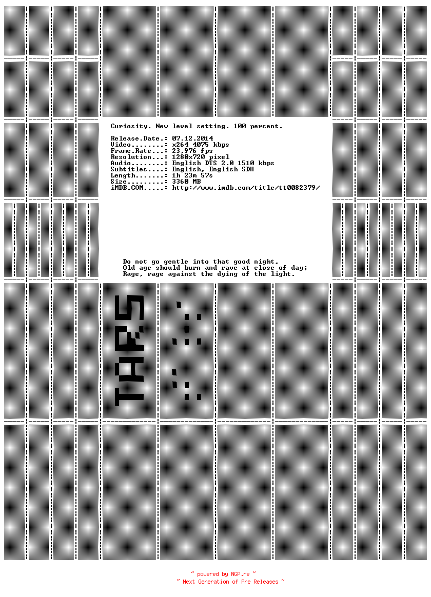 NFO for the release The.Final.Terror.1983.720p.BluRay.x264-TARS by TARS