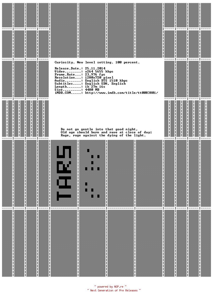 NFO for the release Deadly.Eyes.1982.720p.BluRay.x264-TARS by TARS
