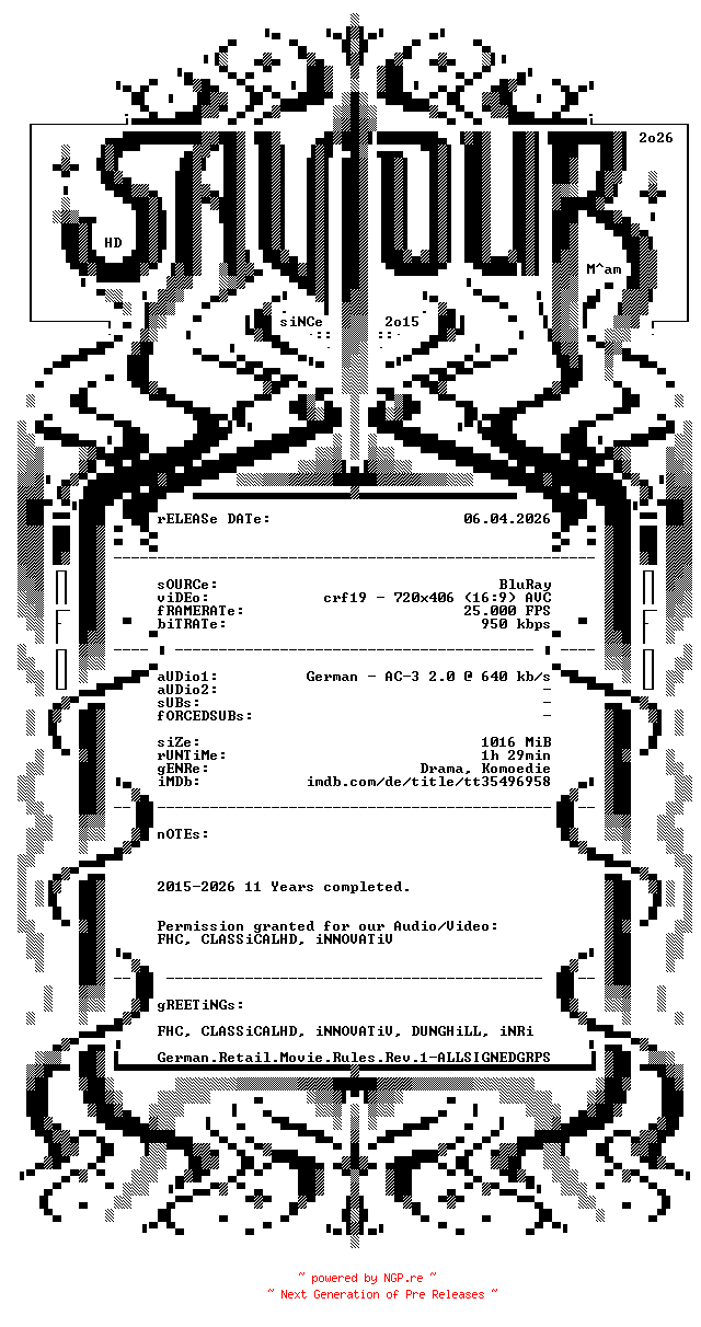 NFO for the release Prange.Man.ist.ja.Nachbar.2025.German.AC3.BDRiP.x264-SAViOUR by SAViOUR