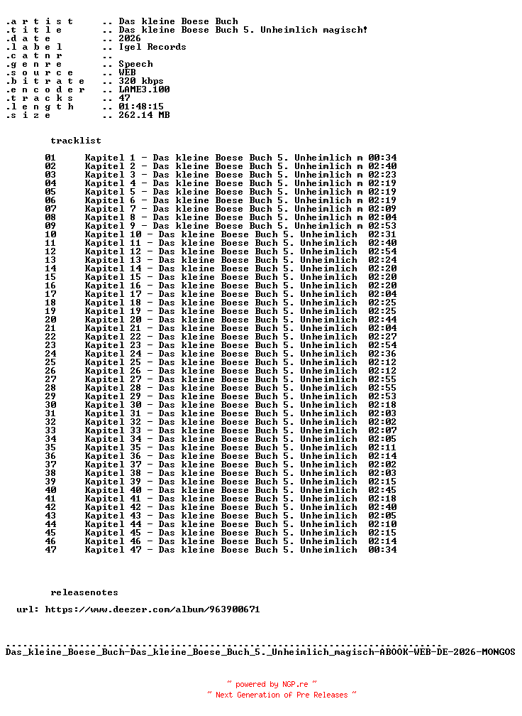 NFO for the release Das_kleine_Boese_Buch-Das_kleine_Boese_Buch_5._Unheimlich_magisch-ABOOK-WEB-DE-2026-MONGOS by MONGOS