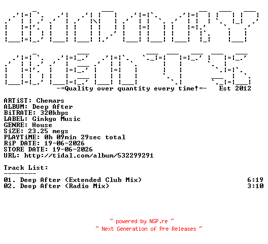 NFO for the release Chemars-Deep_After-(GM297)-WEB-2026-BB by BB