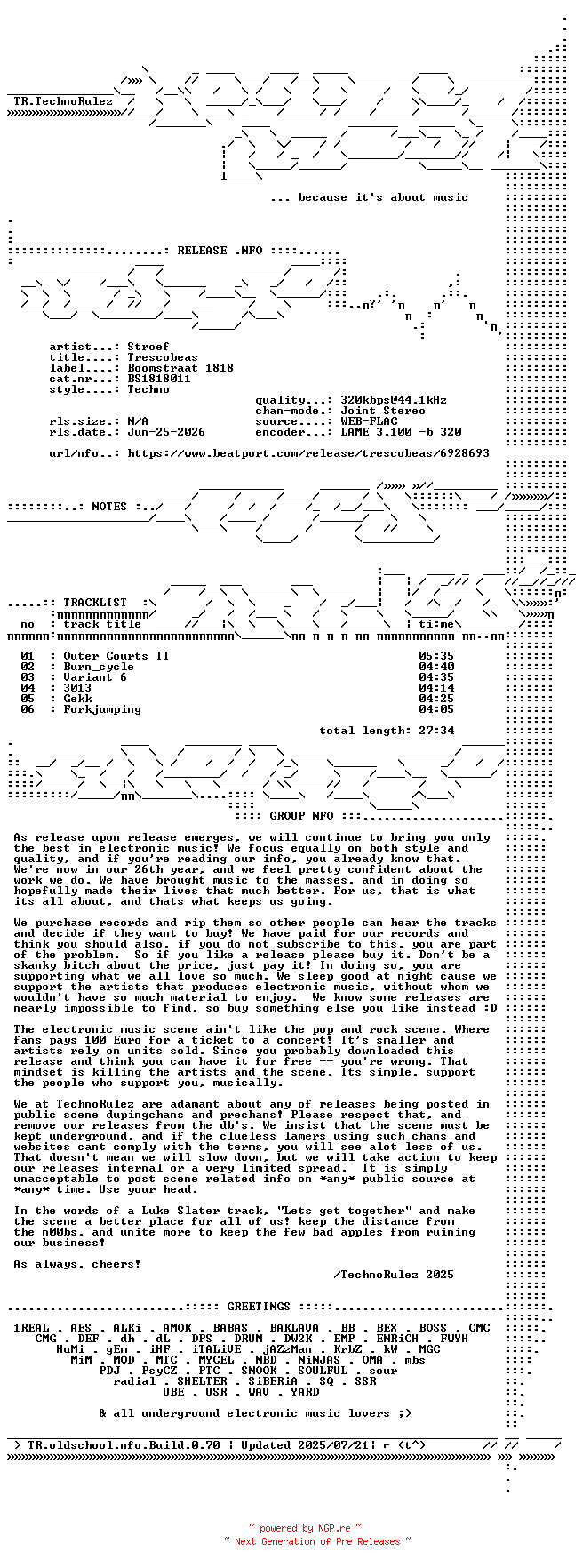 NFO for the release Stroef-Trescobeas-(BS1818011)-WEB-2026-TR by TR