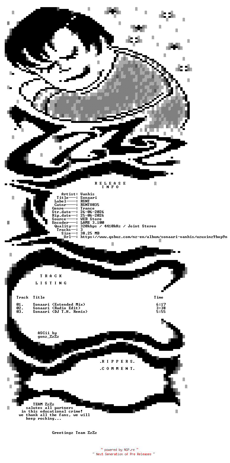 NFO for the release Vanhis_-_Sonaari-(RSNTV035)-WEB-2026-ZzZz by ZzZz