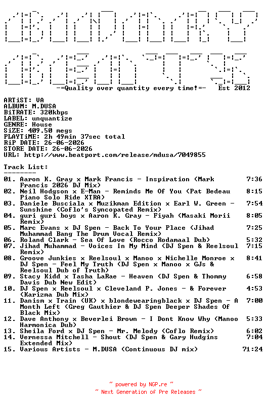 NFO for the release VA-M.DUSA-(UNQTZCOMP023)-WEB-2026-BB by BB