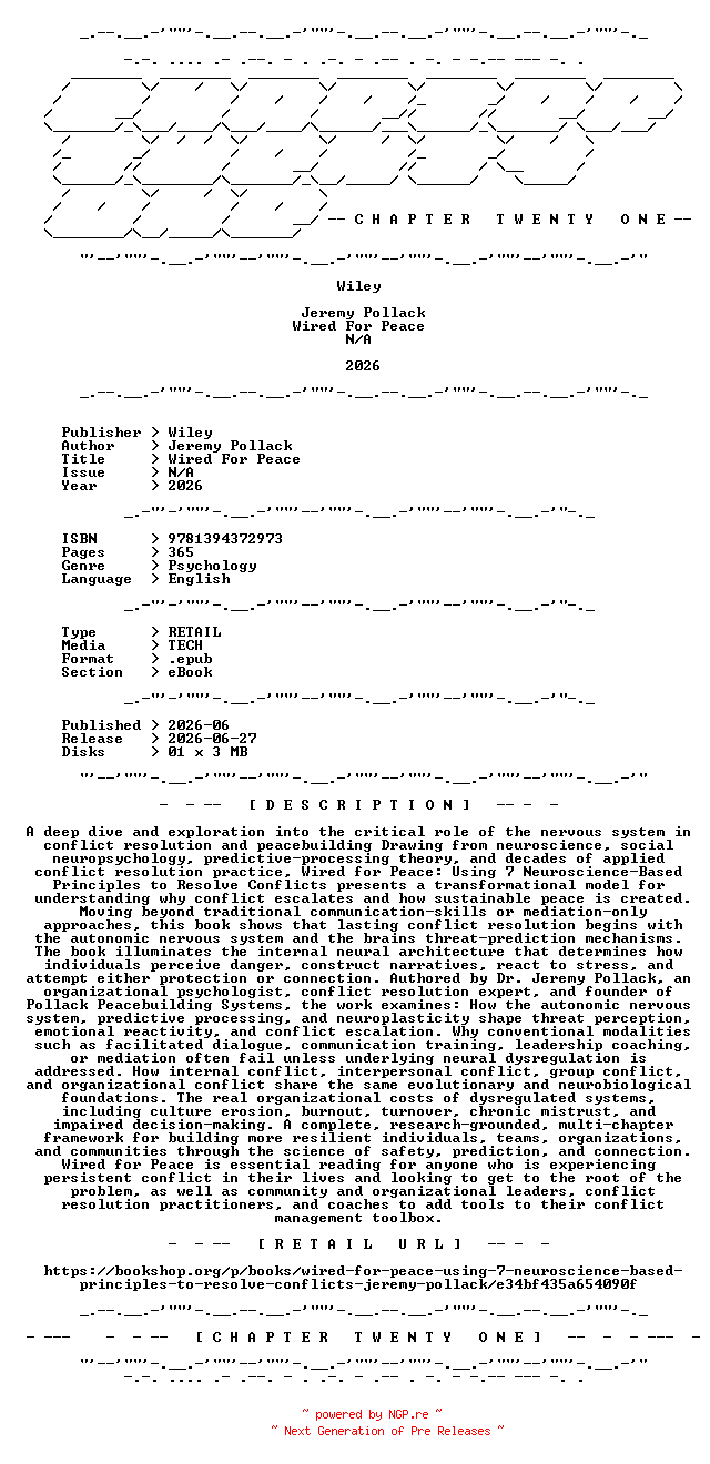 NFO for the release Wiley.-.Wired.For.Peace.2026.RETAIL.EPUB.eBook-CTO by CTO