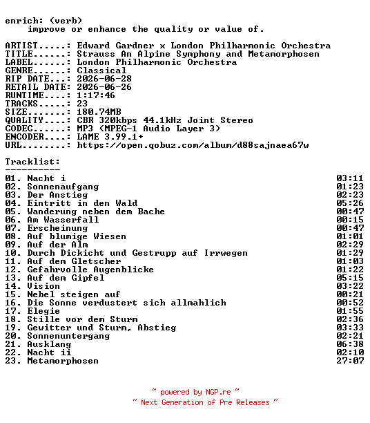 NFO for the release Edward_Gardner_x_London_Philharmonic_Orchestra-Strauss_An_Alpine_Symphony_and_Metamorphosen-WEB-2026-ENRiCH by ENRiCH