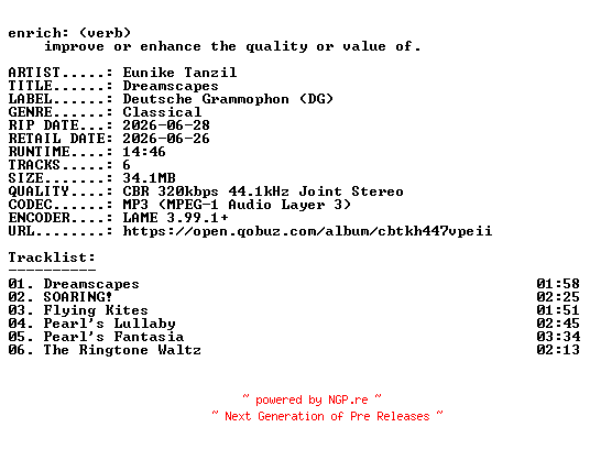 NFO for the release Eunike_Tanzil-Dreamscapes-WEB-2026-ENRiCH by ENRiCH