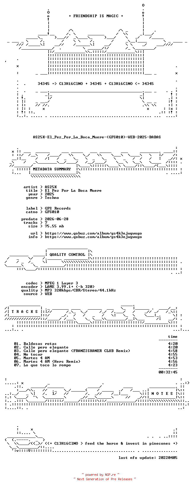 NFO for the release AS25K-El_Pez_Por_La_Boca_Muere-(GFS010)-WEB-2025-BABAS by BABAS