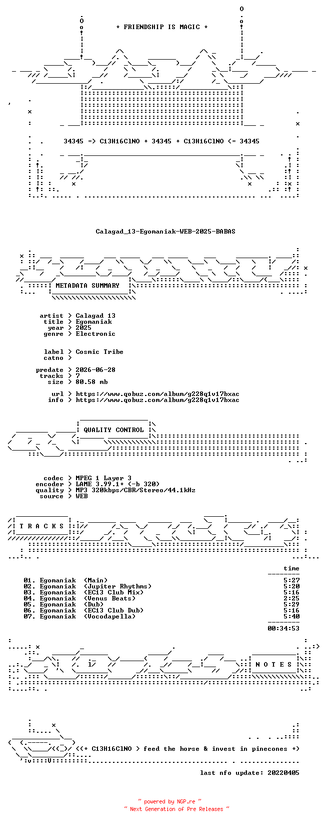 NFO for the release Calagad_13-Egomaniak-WEB-2025-BABAS by BABAS
