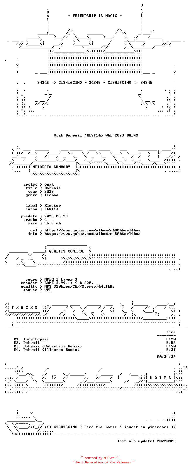 NFO for the release Opak-Dohrnii-(KLST14)-WEB-2023-BABAS by BABAS