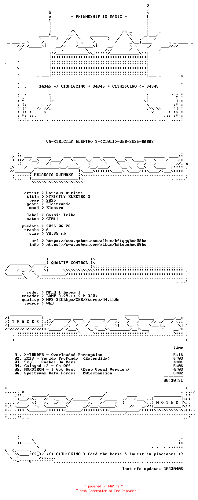 NFO for the release VA-XTRICTLY_ELEKTRO_3-(CT011)-WEB-2025-BABAS by BABAS