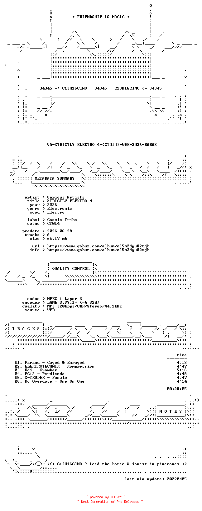 NFO for the release VA-XTRICTLY_ELEKTRO_4-(CT014)-WEB-2026-BABAS by BABAS