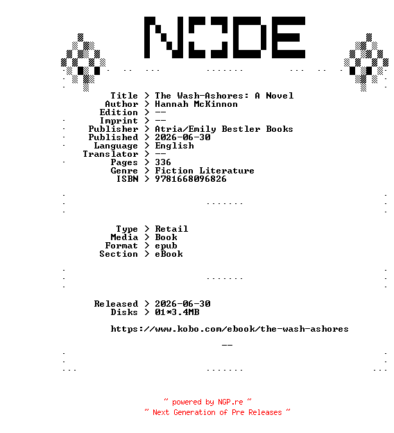 NFO for the release Hannah.McKinnon.The.Wash-Ashores.A.Novel.2026.RETAiL.EPUB.eBook-NODE by NODE