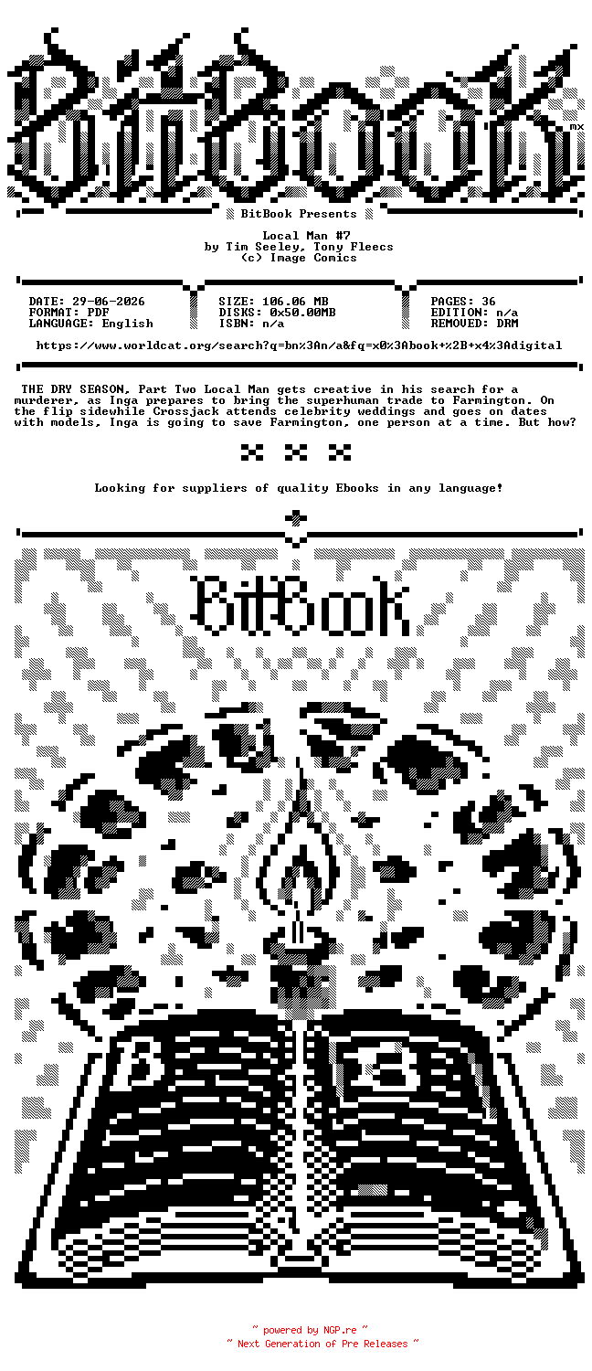 NFO for the release Image.Comics.-.Local.Man.No.07.2023.Retail.Comic.eBook-BitBook by BitBook