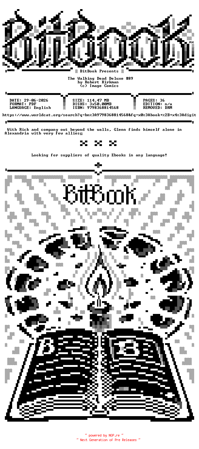 NFO for the release Image.Comics.-.The.Walking.Dead.Deluxe.No.89.2024.Retail.Comic.eBook-BitBook by BitBook