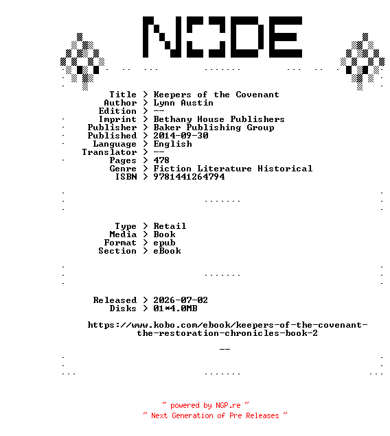 NFO for the release Lynn.Austin.Keepers.of.the.Covenant.2014.RETAiL.EPUB.eBook-NODE by NODE