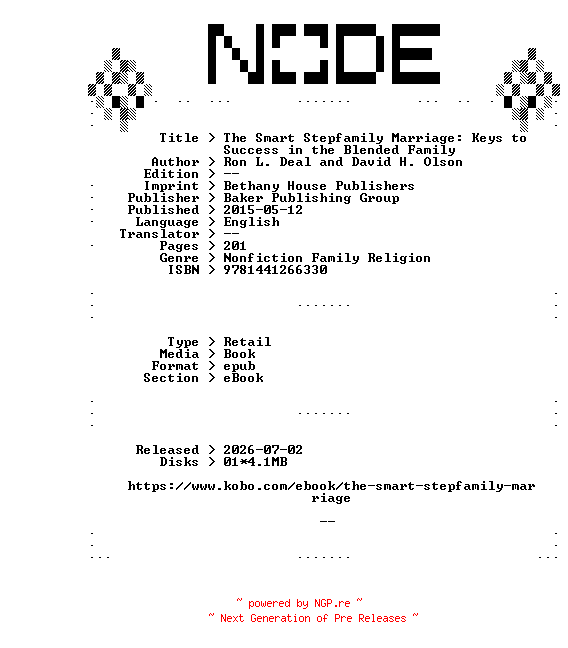 NFO for the release Ron.L.Deal.and.David.H.Olson.The.Smart.Stepfamily.Marriage.Keys.to.Success.in.the.Blended.Family.2015.RETAiL.EPUB.eBook-NODE by NODE