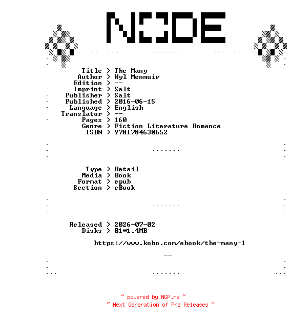 NFO for the release Wyl.Menmuir.The.Many.2016.RETAiL.EPUB.eBook-NODE by NODE