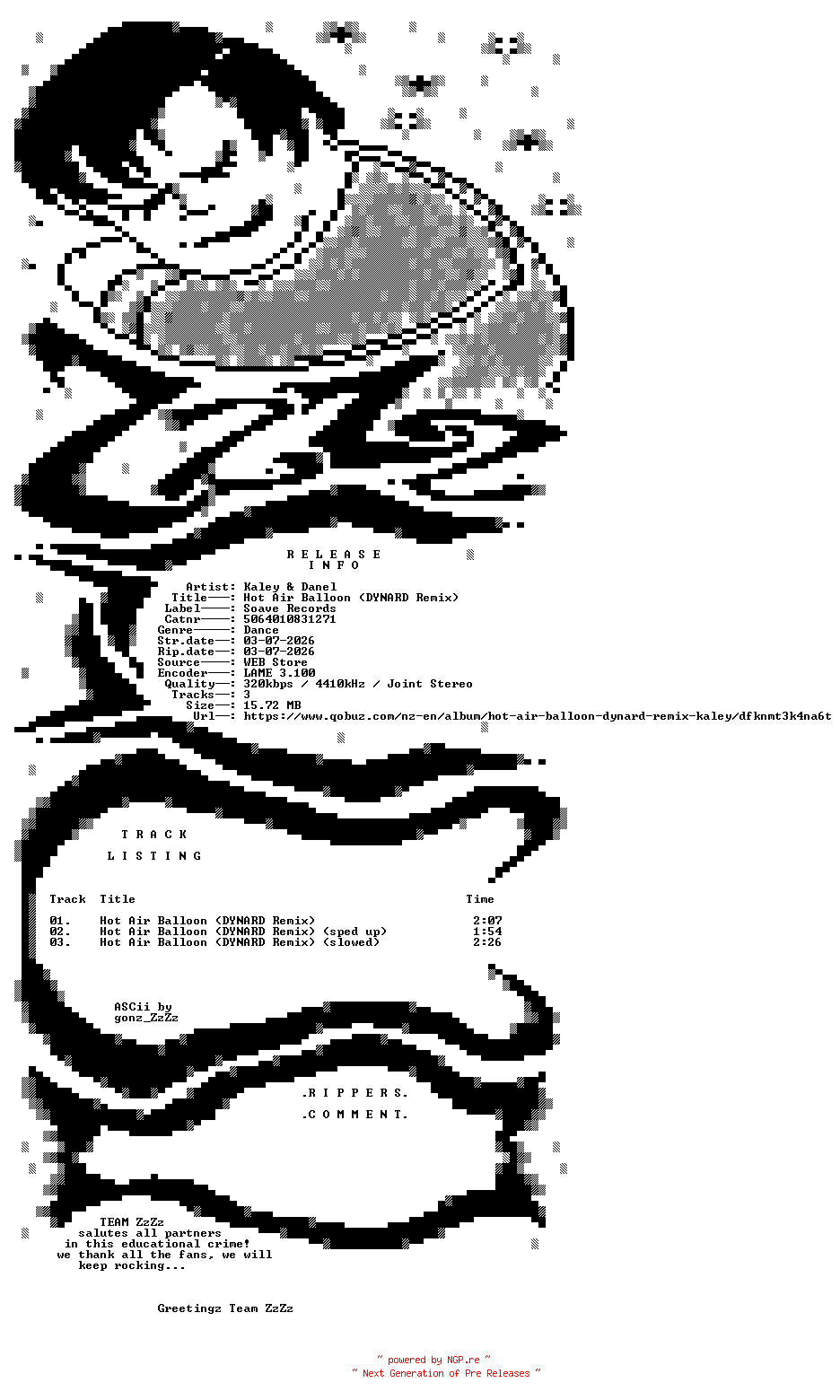NFO for the release Kaley_and_Danel_-_Hot_Air_Balloon_(DYNARD_Remix)-(5064010831271)-WEB-2026-ZzZz by ZzZz